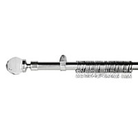 Colours Chateau Stainless steel effect Extendable Curtain pole, (L)2000mm-3000mm, (L)3.6m