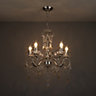Colours Chesworth Chandelier Nickel effect 5 Lamp Ceiling light
