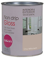 Colours Chocolate milkshake Gloss Metal & wood paint, 750ml