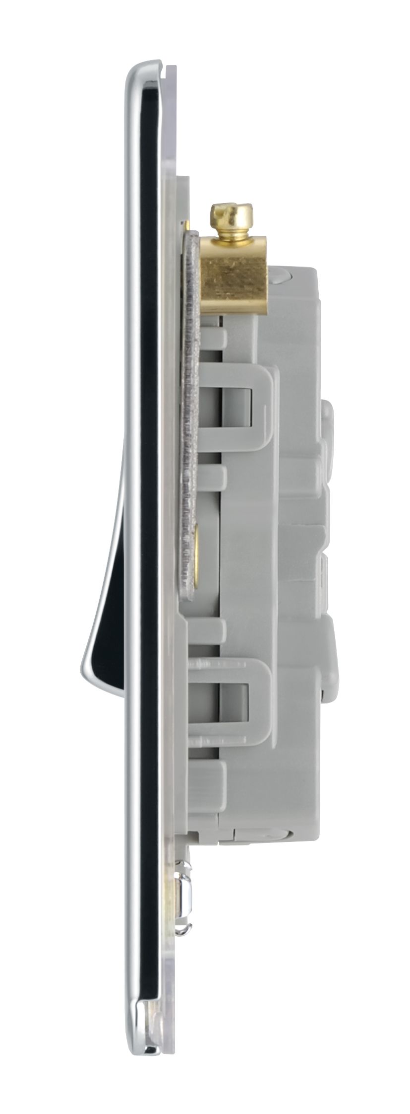 Colours Chrome 10A Low profile Fan isolator Screwless Switch