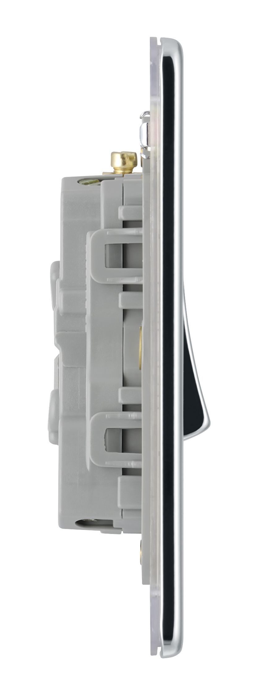 Colours Chrome 10A Low profile Fan isolator Screwless Switch