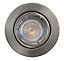 Colours Chrome effect Adjustable LED Warm white Downlight 4.9W IP20