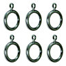 Colours Chrome effect Curtain ring (Dia)19mm, Pack of 6