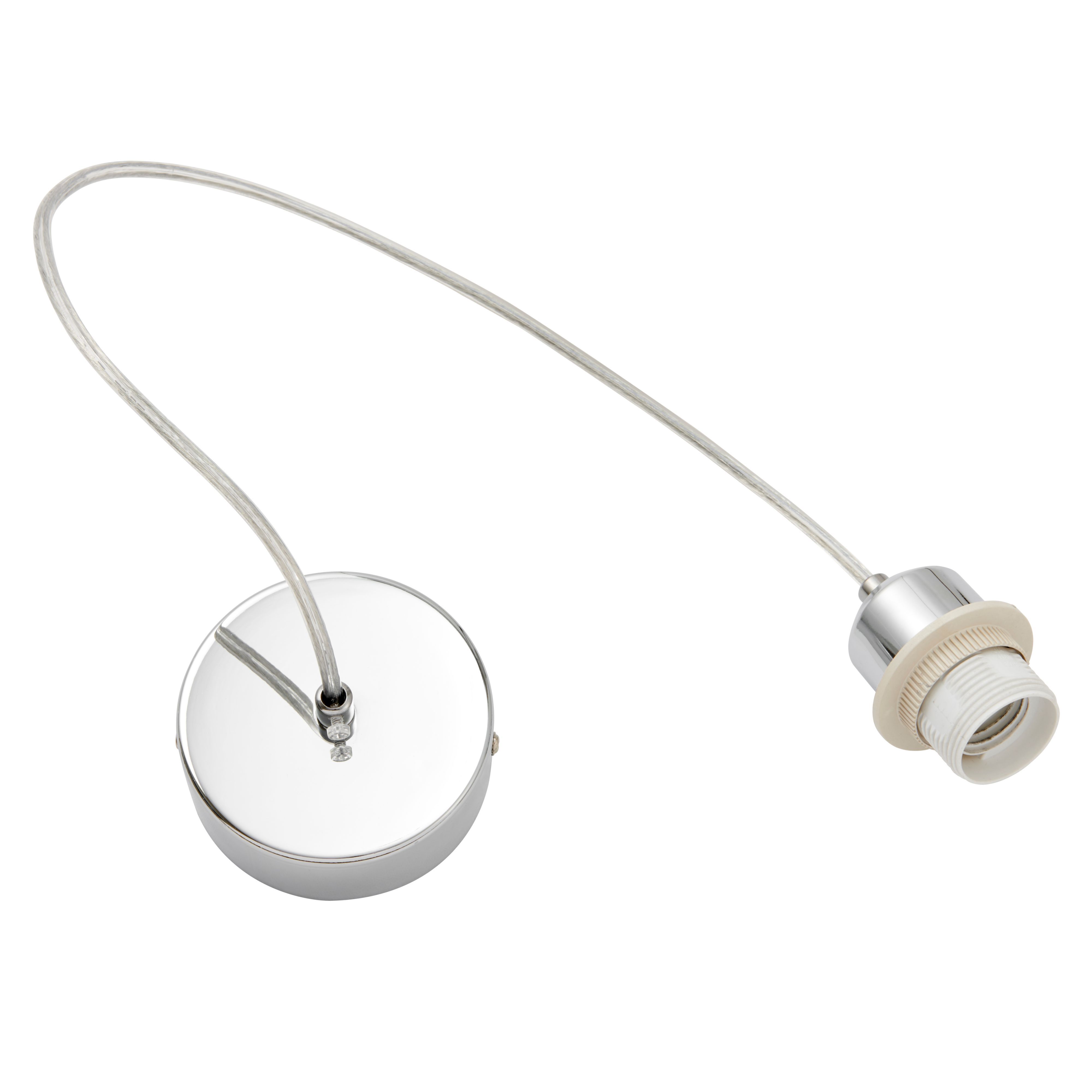 Colours Chrome effect E27 Cable light set (L)1.5m