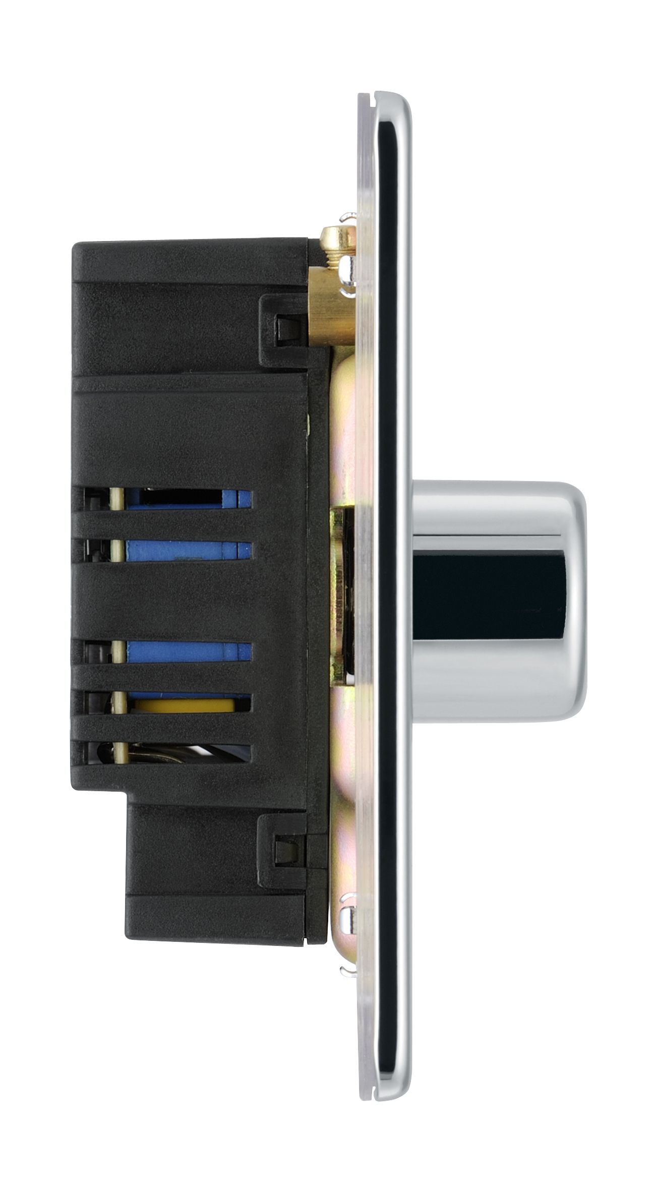 Colours Chrome Flat profile Triple 2 way Screwless Dimmer switch