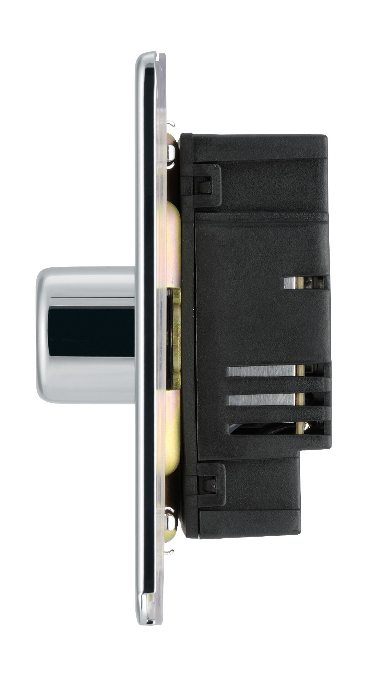 Colours Chrome Flat profile Triple 2 way Screwless Dimmer switch