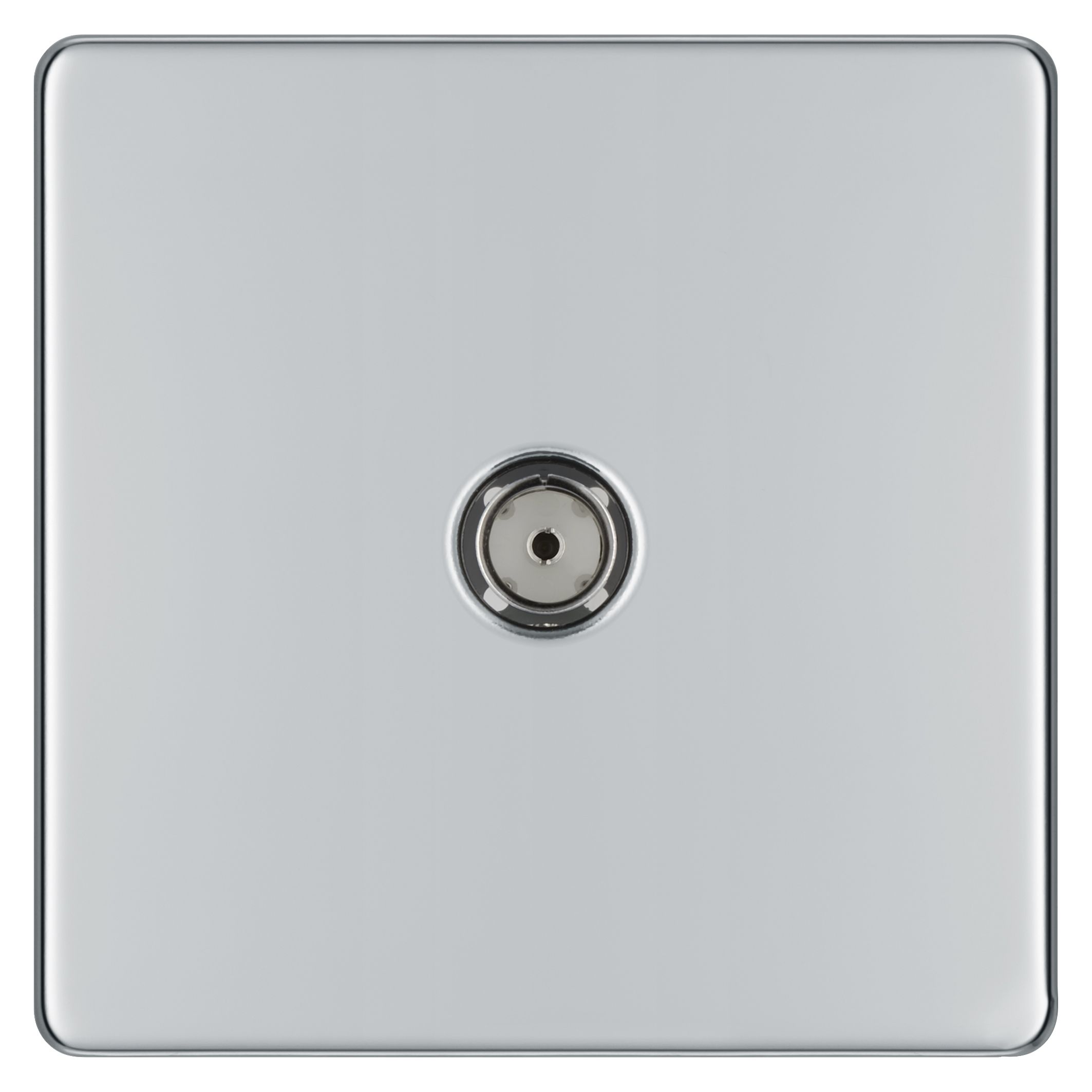 Colours Chrome Flat Screwless Coaxial socket