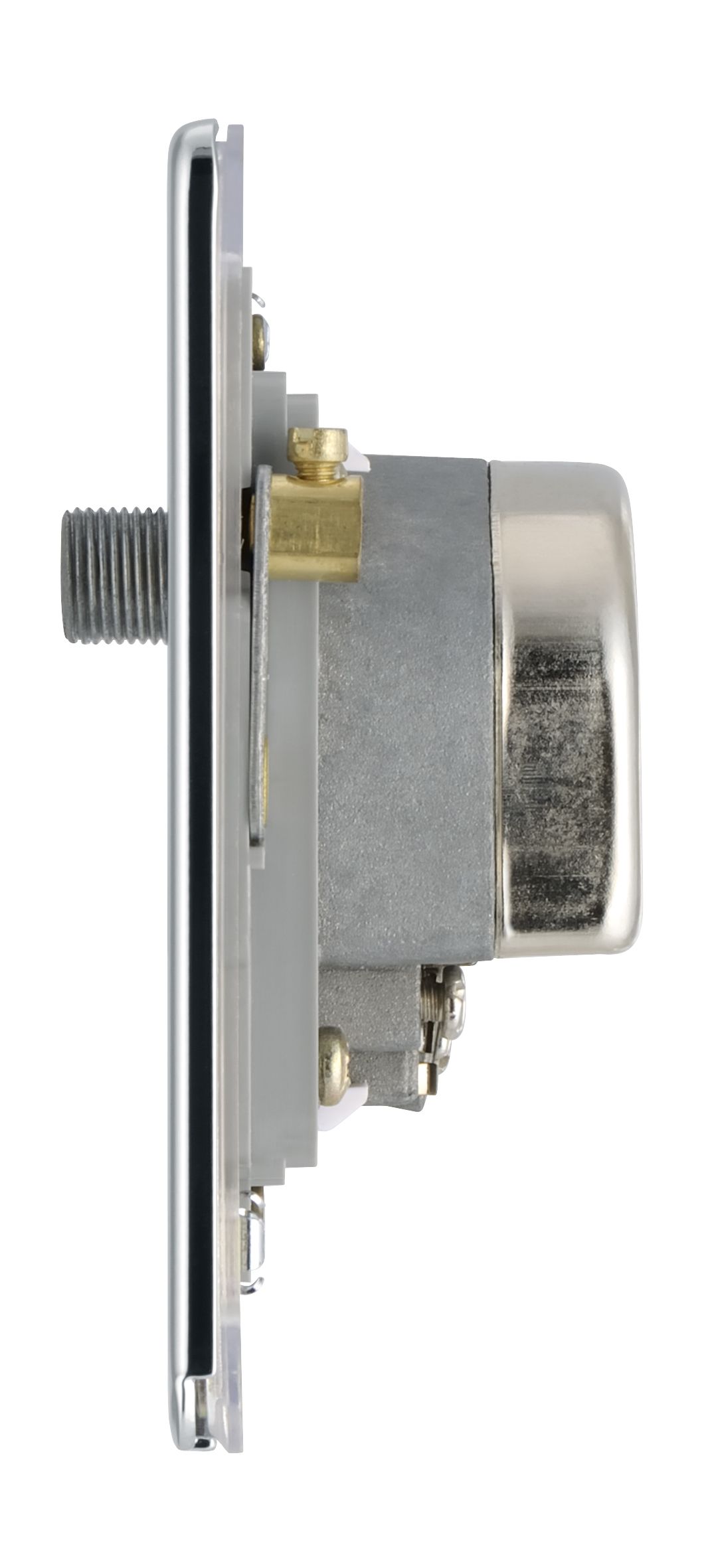 Colours Chrome Screwless Coaxial & satellite socket