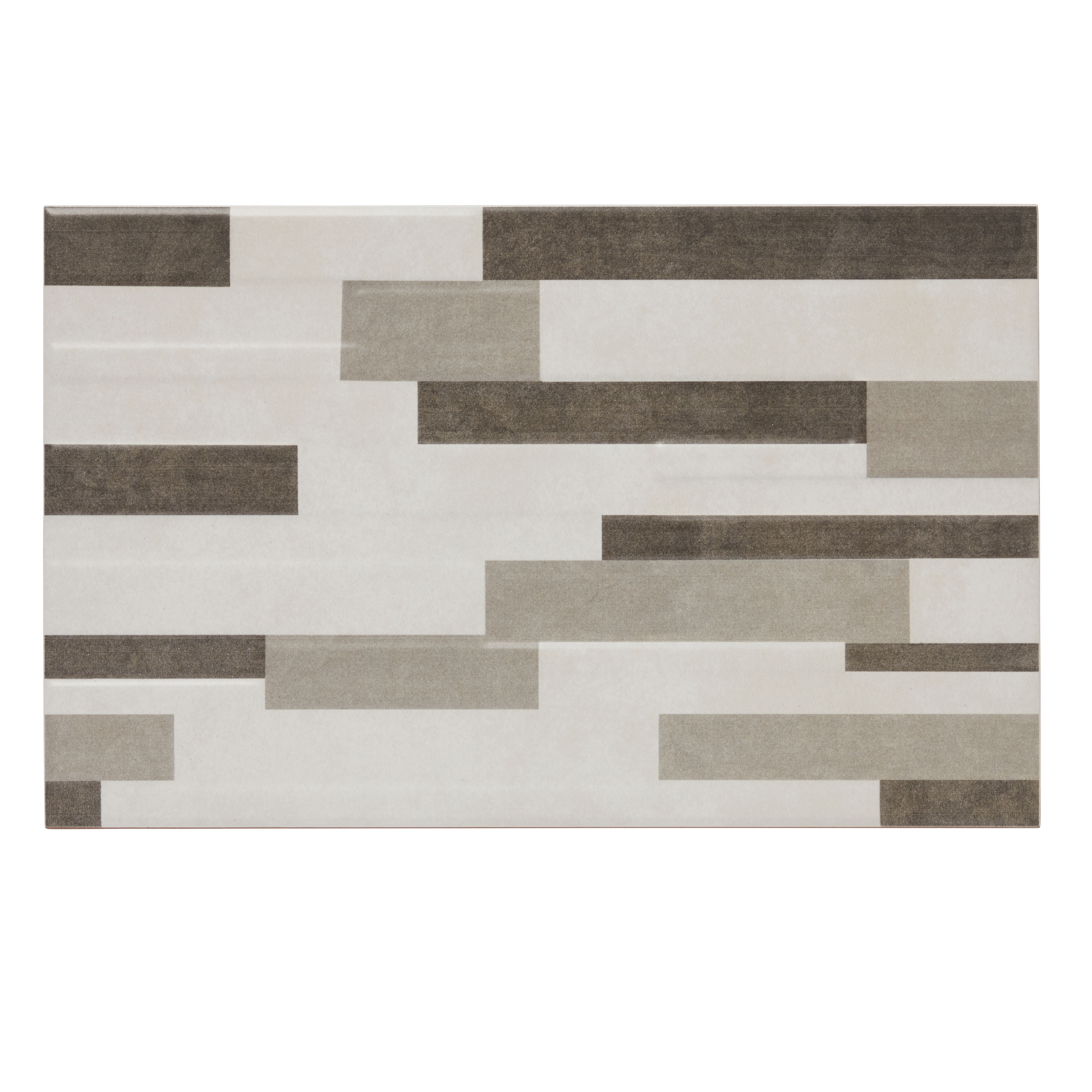 Colours Cimenti Dove Matt Patterned Wood effect Porcelain Wall Tile Sample