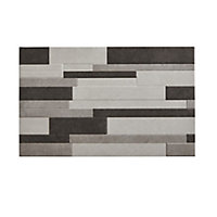 Colours Cimenti Grey Matt Patterned Wood effect Ceramic Wall Tile Sample