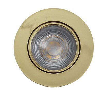 Colours Circea Or Gold effect Adjustable LED Warm white Downlight 4.8W IP20