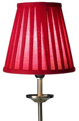 Red table store lamp shade