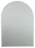Colours Clear Arch Frameless Unframed mirror (H)700mm (W)500mm