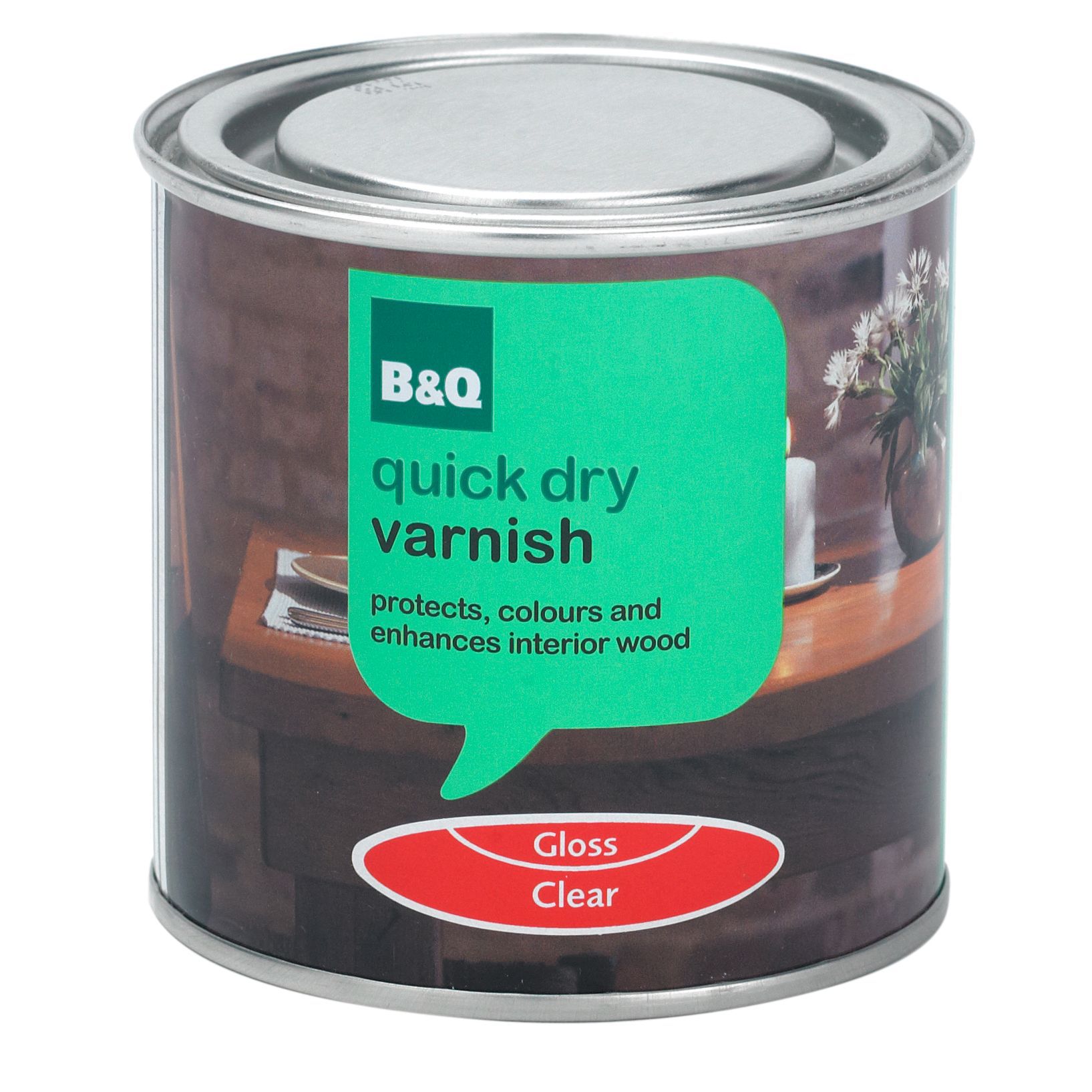 Colours Clear Gloss Furniture Wood varnish, 0.25L DIY at B&Q