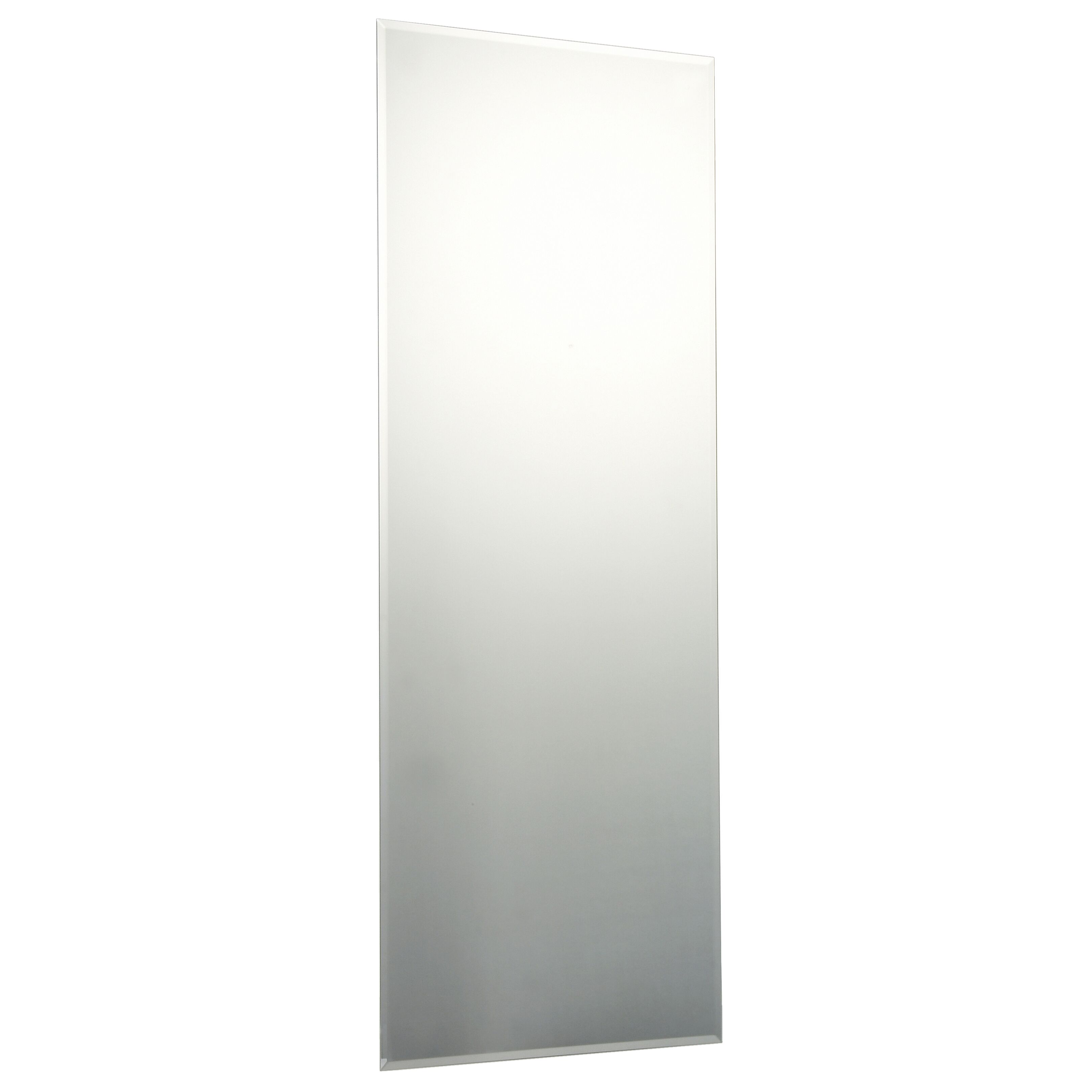 Colours Clear Rectangular Bevelled Frameless Mirror (H)120cm (W)45cm