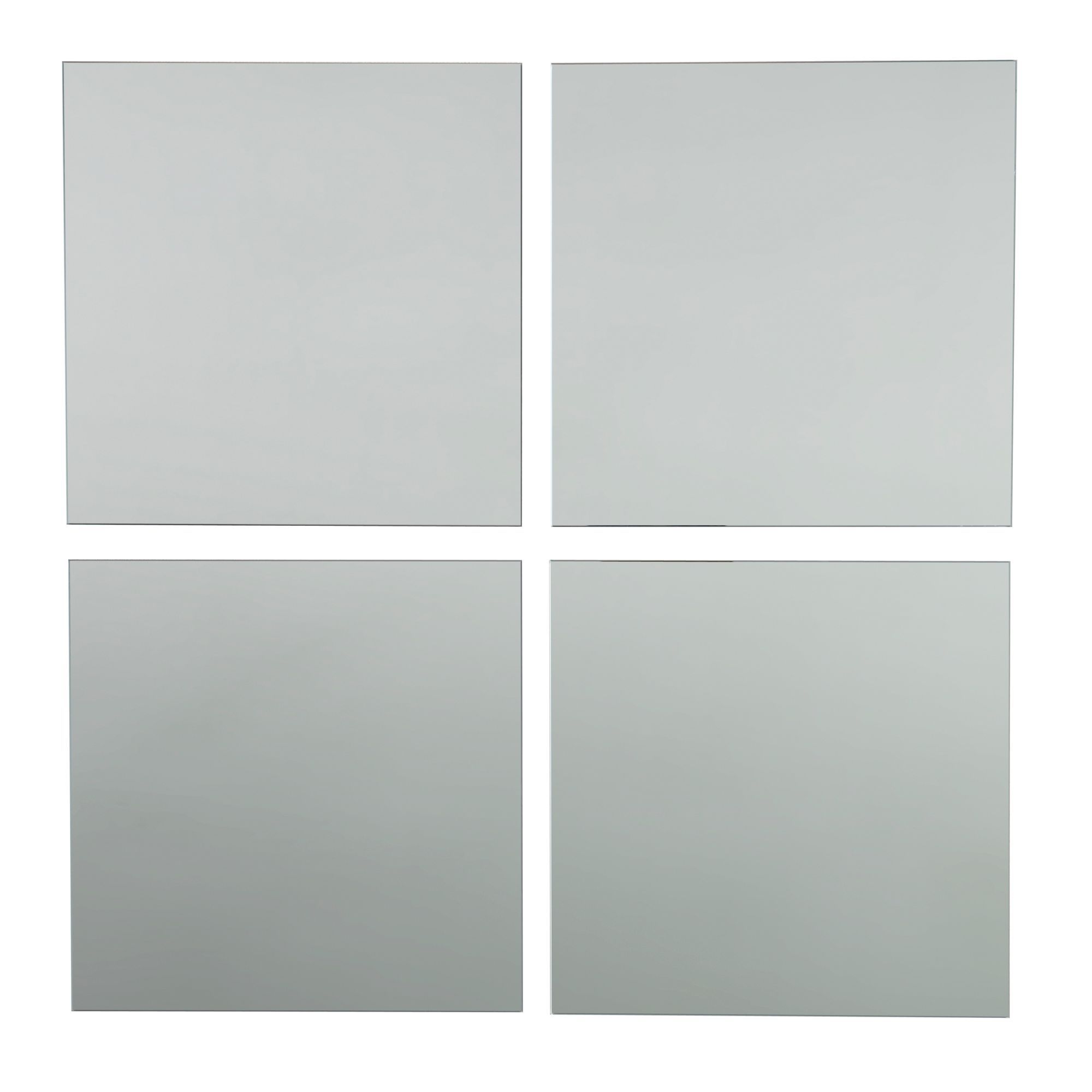 Colours Clear Square Frameless Mirror (H)22cm (W)22cm