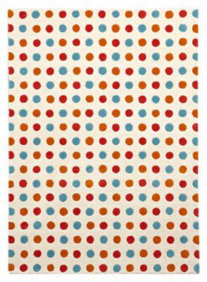 Colours Cleo Multicolour Spot Medium Rug, (L)170cm x (W)120cm