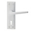 Colours Colan White Aluminium Straight Lock Door handle (L)106mm