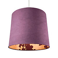 Colours Constance Purple Linen effect Inner print Light shade (D)122mm