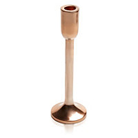 Colours Copper effect Aluminium Candle holder, Tall