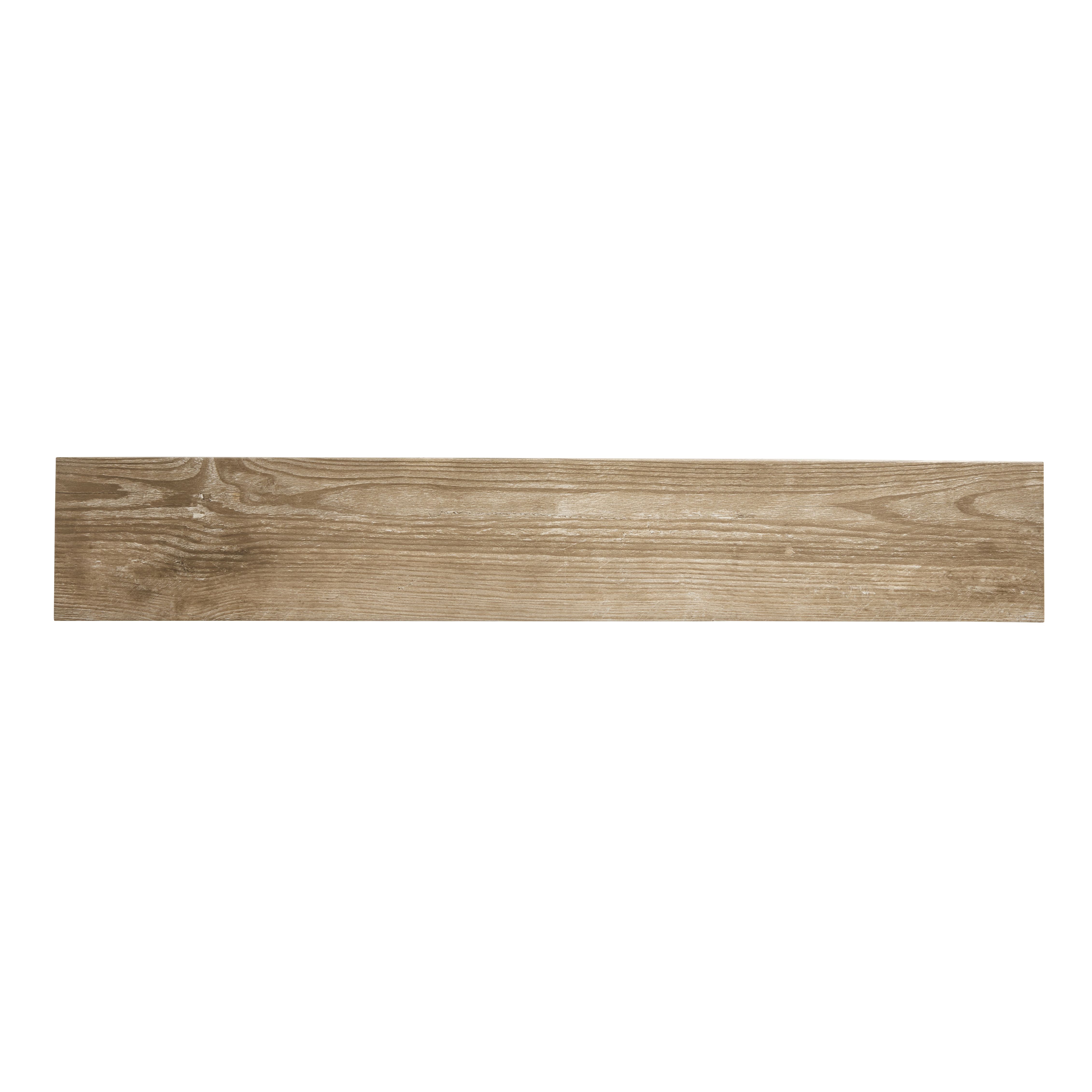 Colours Cotage wood Light brown Matt Wood effect Textured Porcelain Indoor Wall & floor Tile, Pack of 4, (L)1200mm (W)200mm