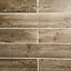 Colours Cotage wood Light brown Matt Wood effect Textured Porcelain Indoor Wall & floor Tile, Pack of 4, (L)1200mm (W)200mm