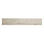 Colours Cotage wood White Matt Wood effect Textured Porcelain Indoor Wall & floor Tile, Pack of 4, (L)1200mm (W)200mm