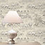 Colours Cream Watering hole Metallic effect Smooth Wallpaper