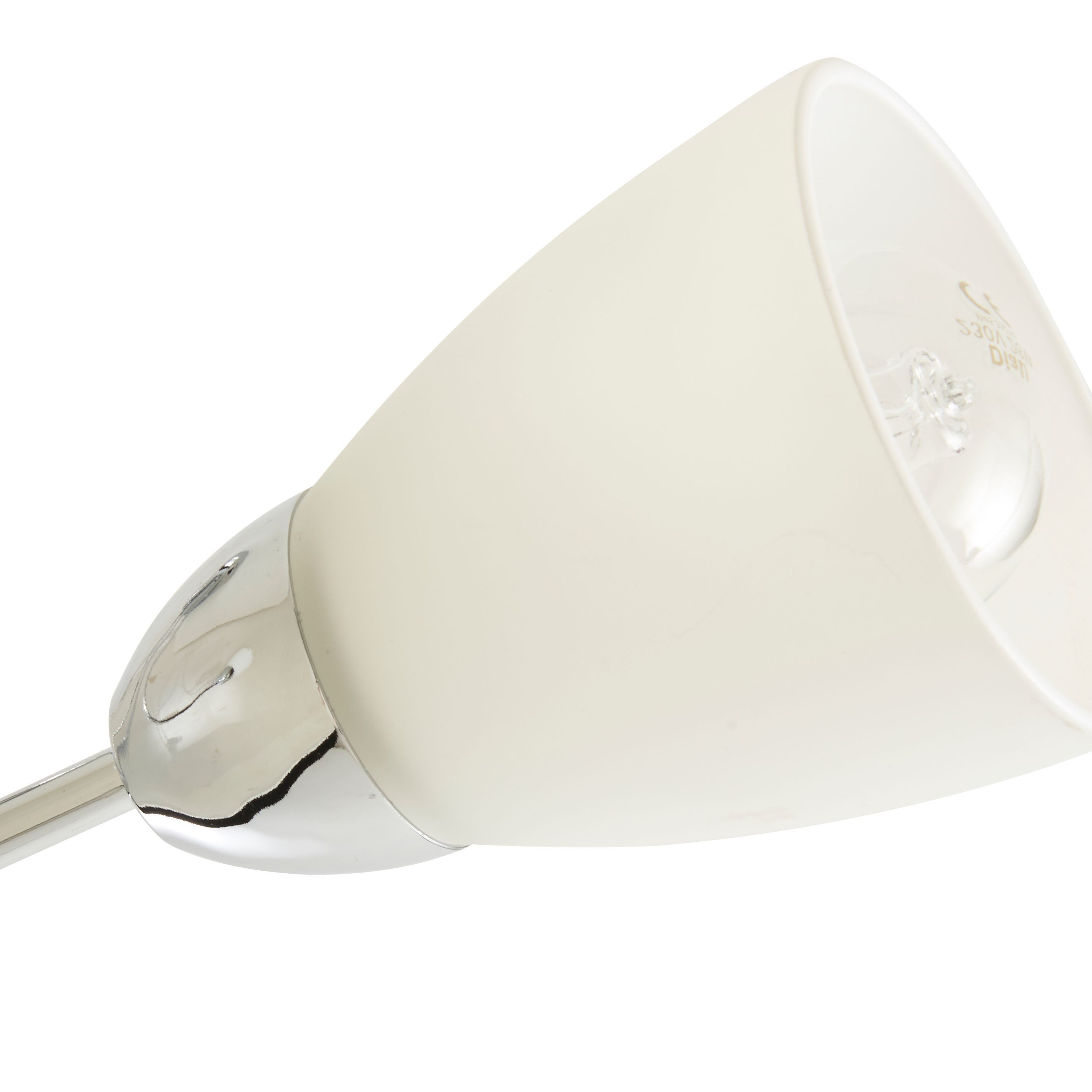 Colours Cura Brushed Glass & metal Chrome effect 3 Lamp Ceiling light