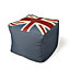 Colours Cynara Union jack Bean bag cube, Blue, red & white