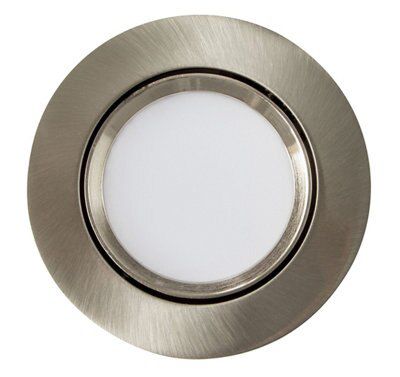 Colours Danae Chromé brossé Chrome effect Adjustable LED Warm white Downlight 8.5W IP20