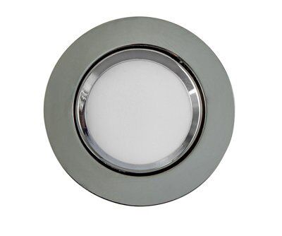 Colours Danae Chrome effect Adjustable LED Warm white Downlight 8.5W IP20