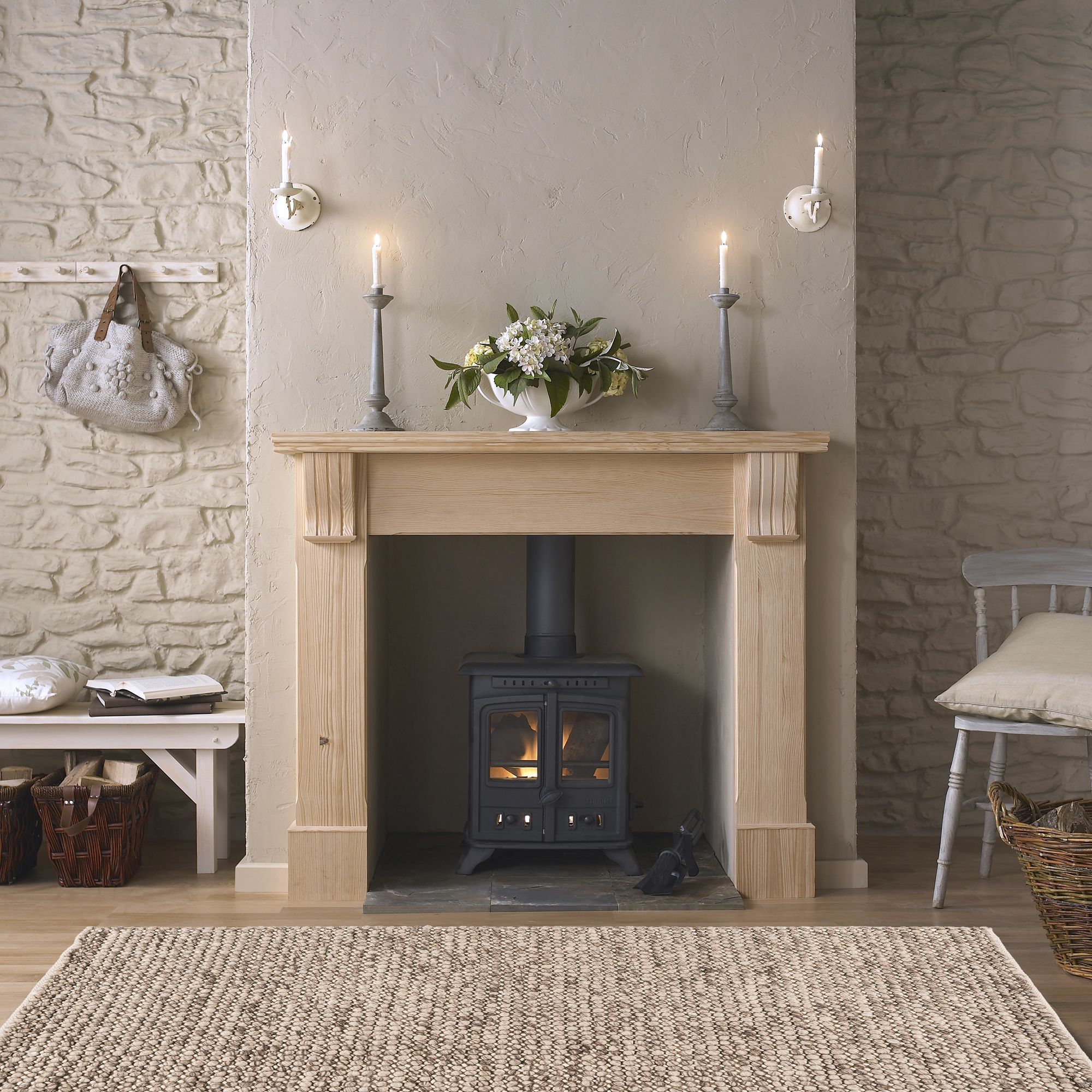 Colours Darcey Natural Plain Medium Rug, (L)170cm x (W)120cm