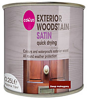 Colours Deep mahogany Satin Doors & windows Wood stain, 250ml
