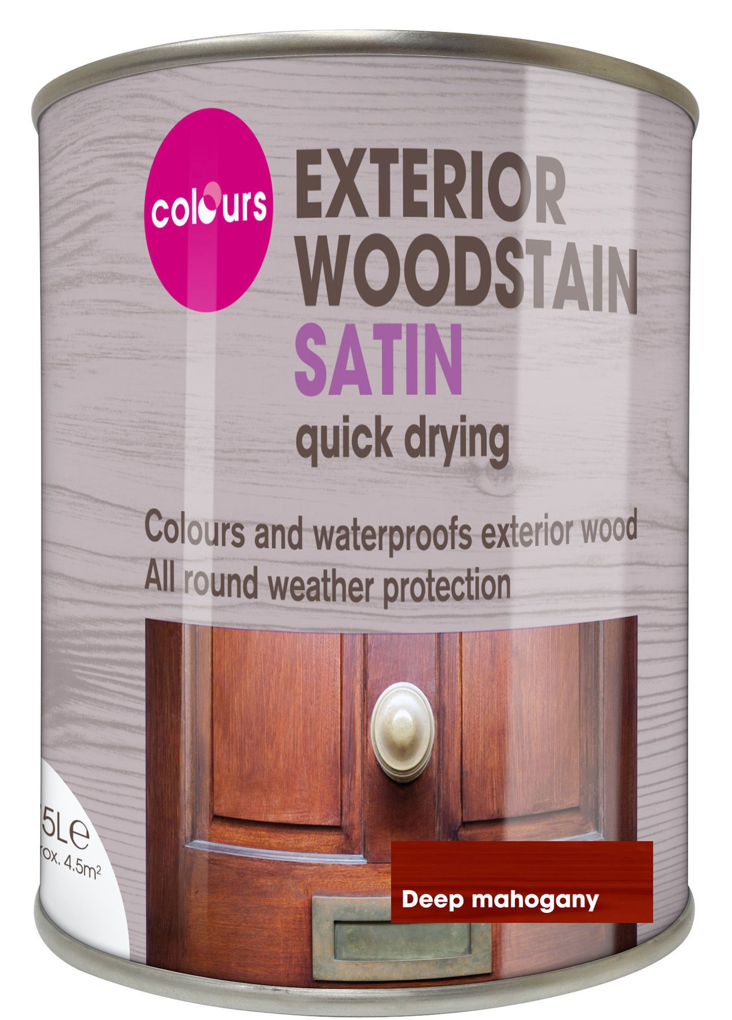 Colours Deep mahogany Satin Doors & windows Wood stain, 750ml