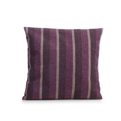 Colours Delena Purple Striped Cushion L 45cm x W 45cm DIY at B Q