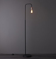 Colours Detroit Industrial Matt Black & copper Floor lamp