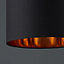 Colours Didsbury Black Copper effect Light shade (D)300mm