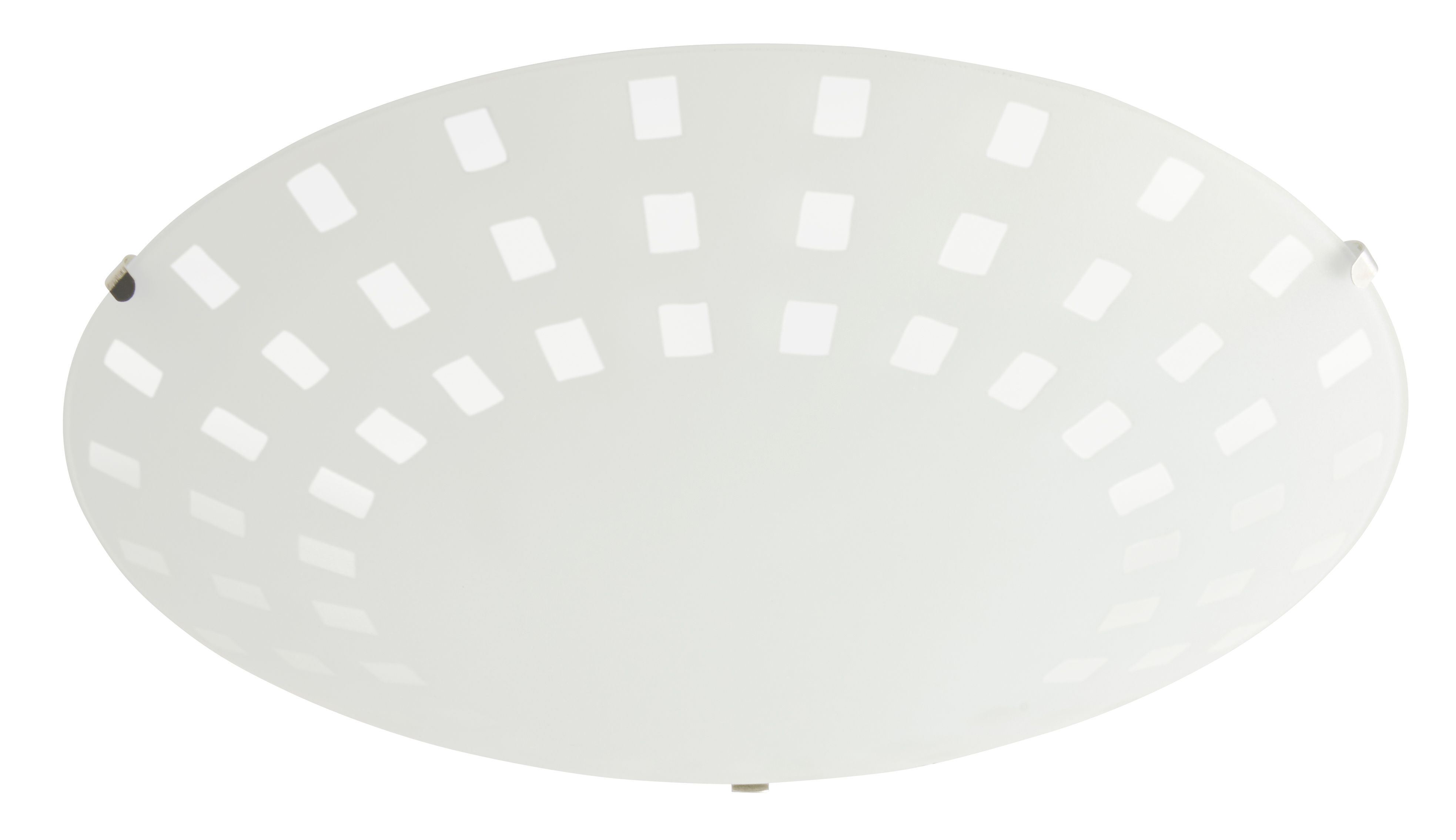 Colours Dius Brushed Glass & metal White Ceiling light