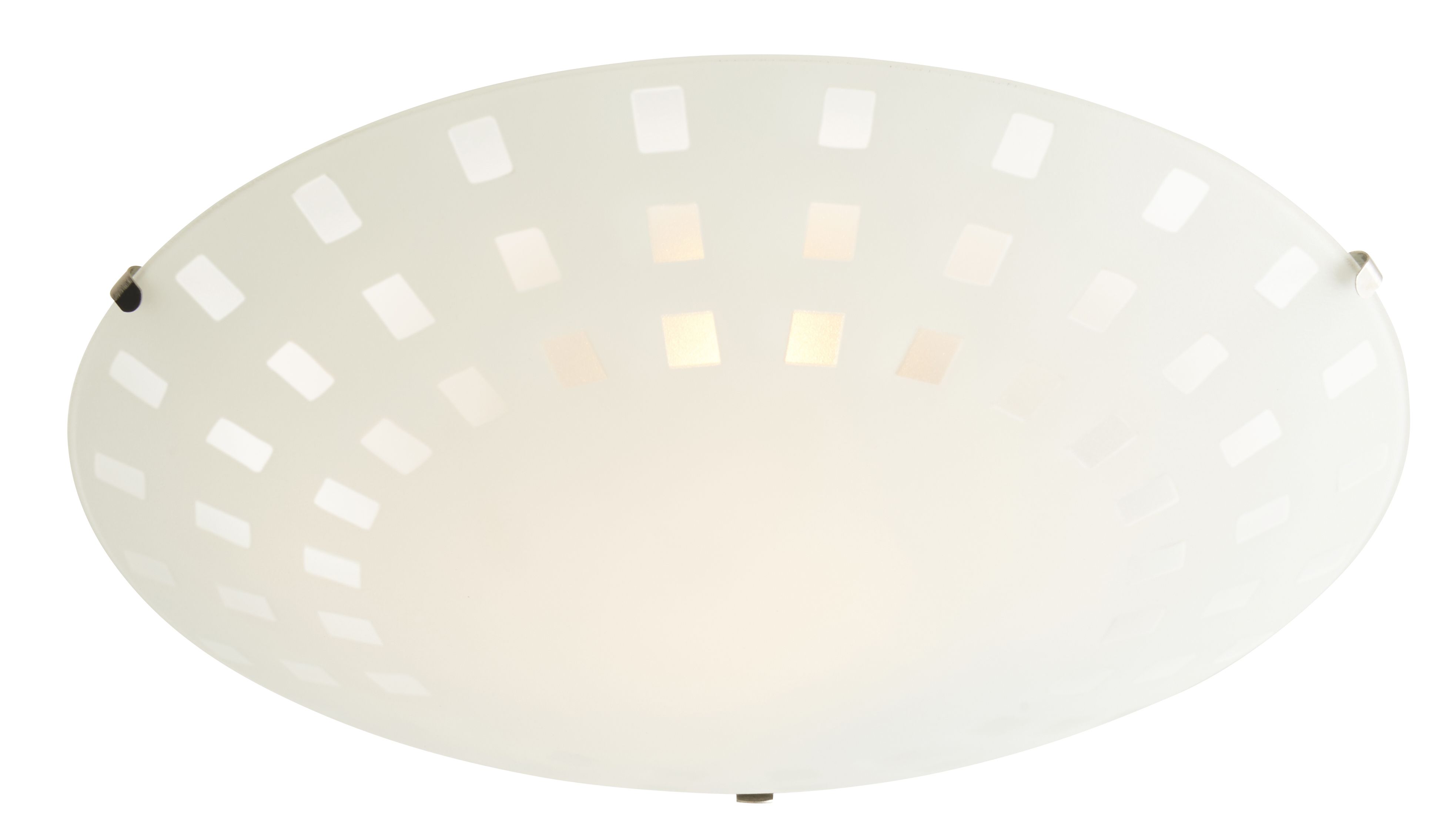Colours Dius Brushed Glass & metal White Ceiling light