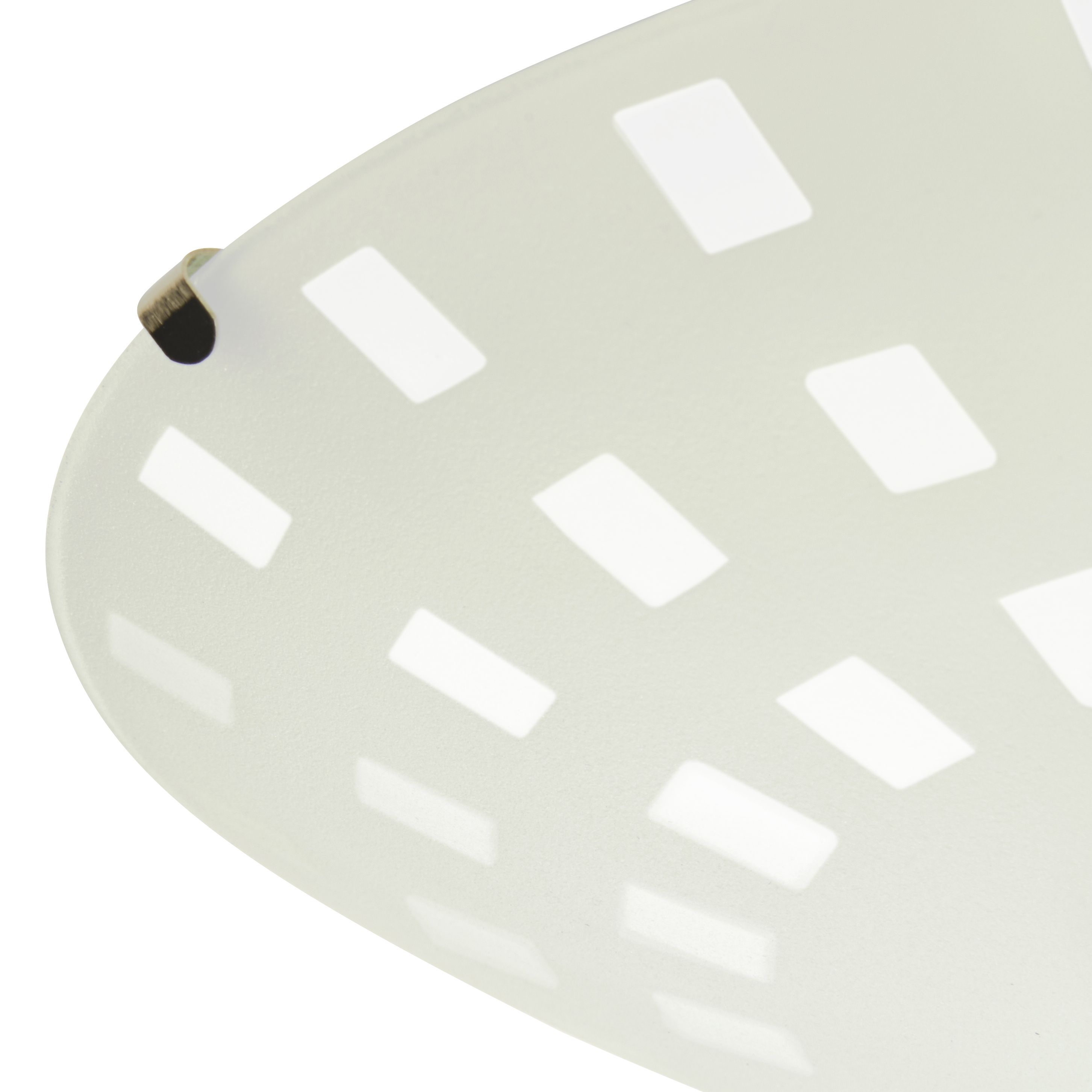 Colours Dius Brushed Glass & metal White Ceiling light