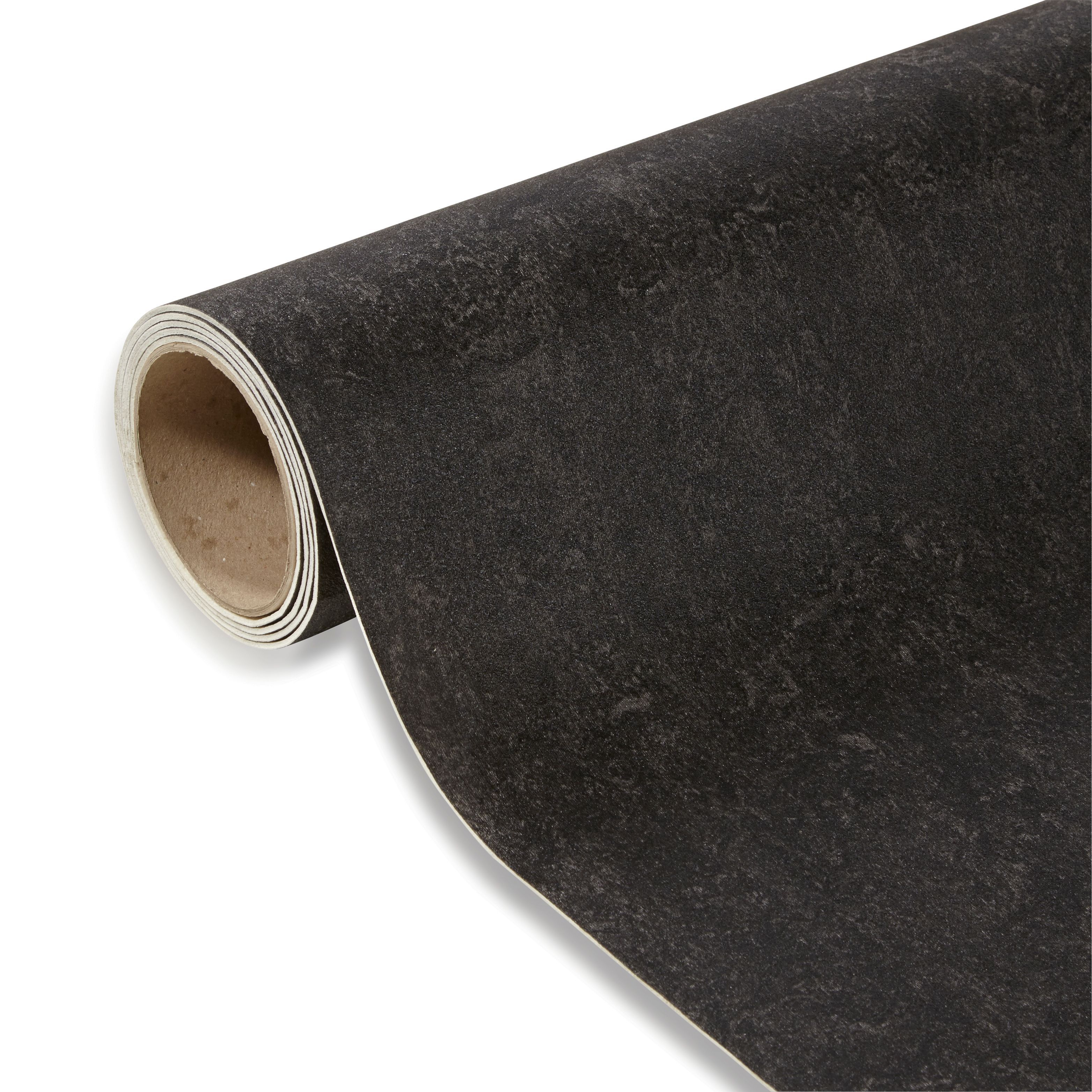 Colours Dizi Black Marble effect Vinyl flooring, 4m²