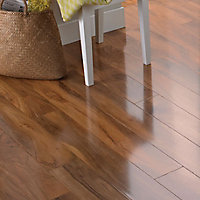 Colours Dolce Natural Walnut effect Laminate Flooring, 1.19m² Pack of 7