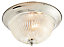 Colours Doma Brushed Glass & metal Chrome effect Ceiling light