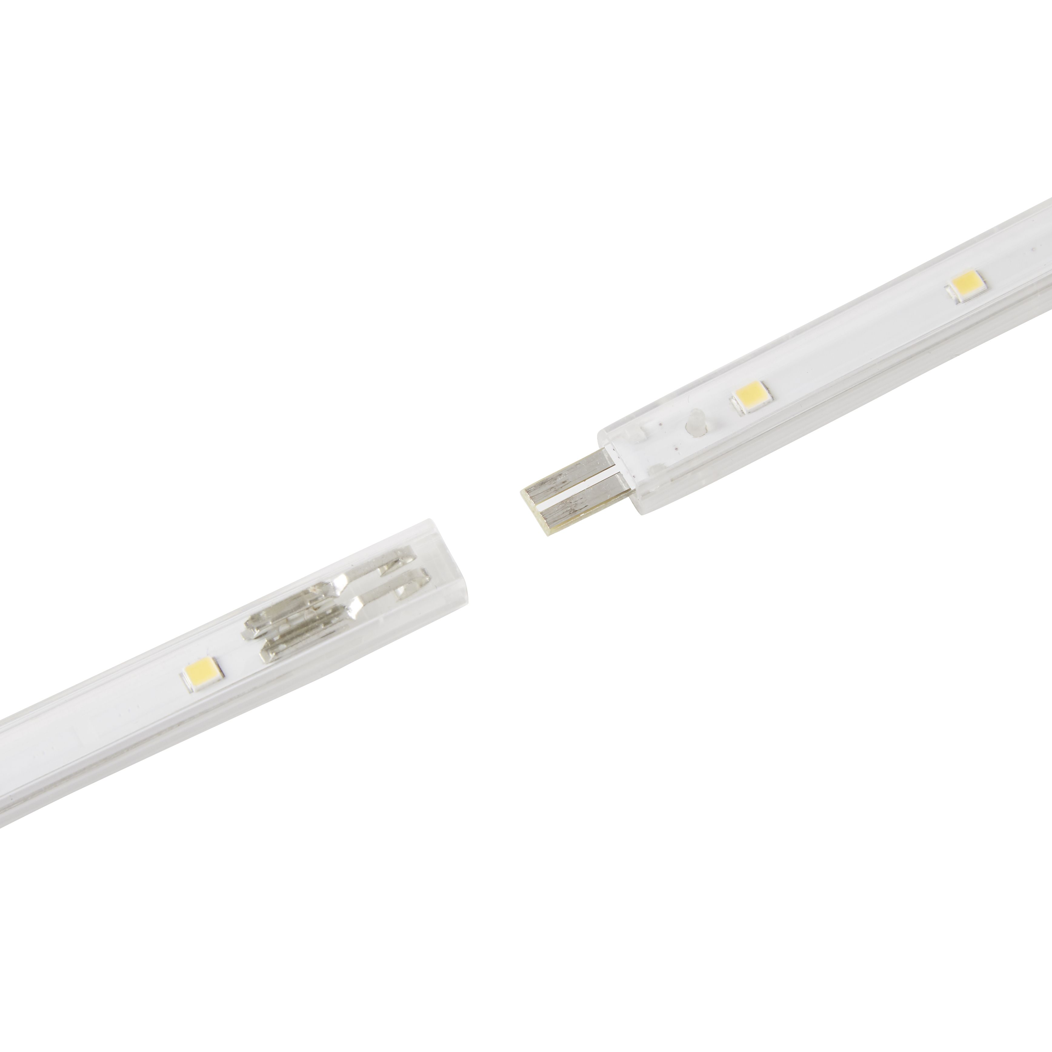 Colours Donny Clear Mains-powered LED Neutral white Under cabinet light IP20 (L)320mm (W)8.5mm, Pack of 3