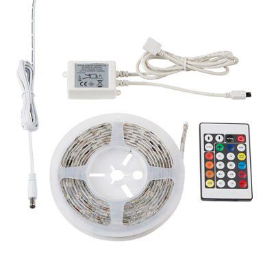 Colours Downey Mains-powered LED Multicolour Strip light IP20 (L)3m