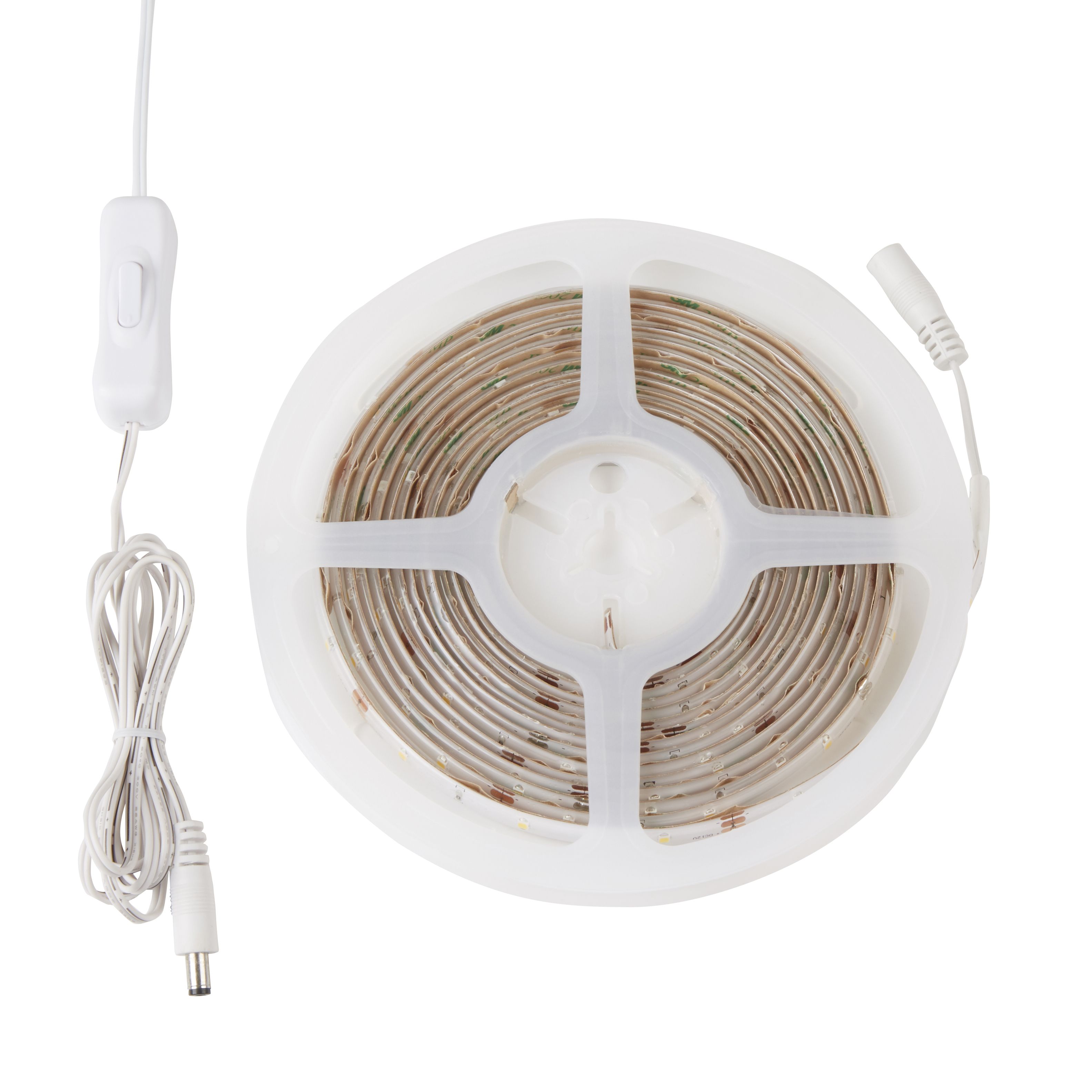 Colours Driggs Mains-powered White LED Strip light starter kit IP20 400lm (L)5m