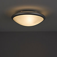Colours Dulcis Brushed Glass & metal Silver effect Ceiling light