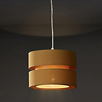 Colours Duo Mustard yellow Classic Light shade (D)220mm