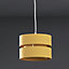 Colours Duo Mustard yellow Classic Light shade (D)220mm